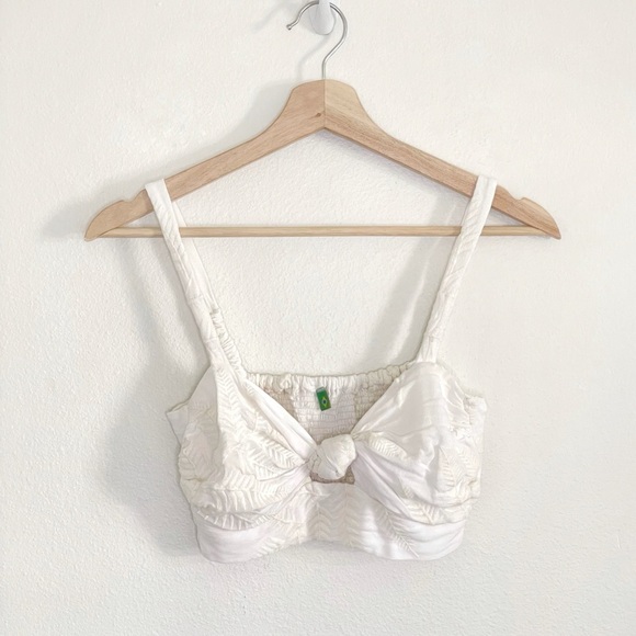 FARM Rio Tops - FARM Rio White Crop Top